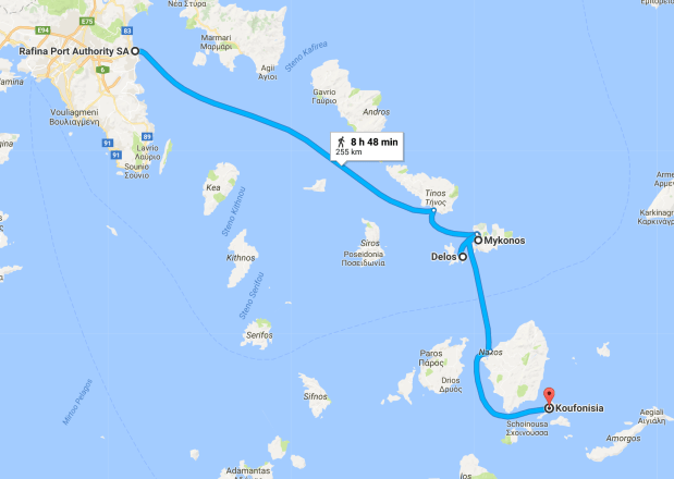 Rafina.Mykonos.Delos.Koufonissi.